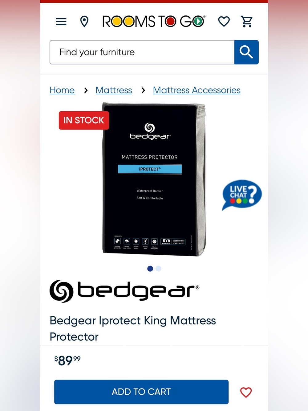 BedGear Mattress Protector King size Brand New! - Picture 6 of 7